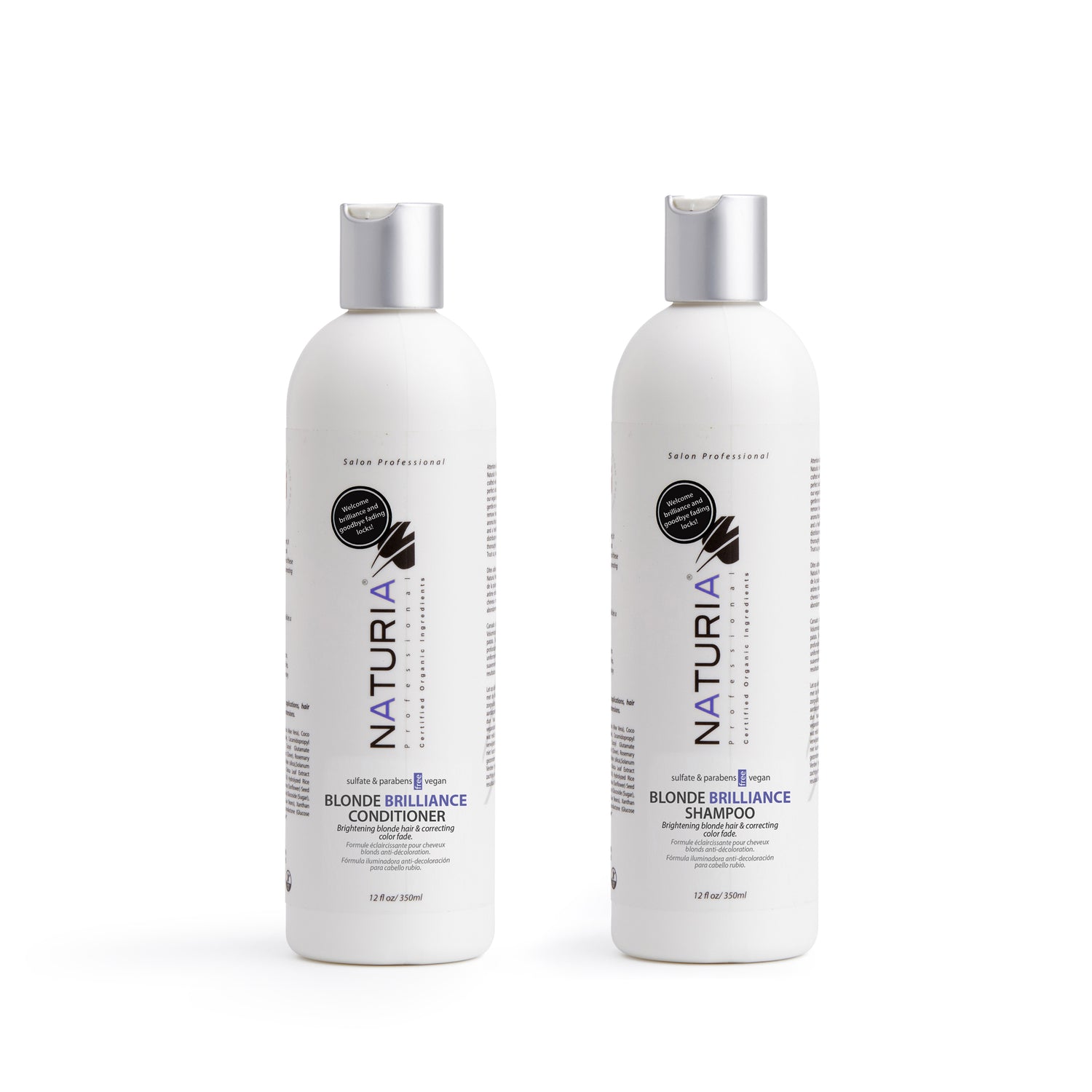 Naturia™ Professional Blonde Brilliance Shampoo & Conditioner Set  12 FL OZ