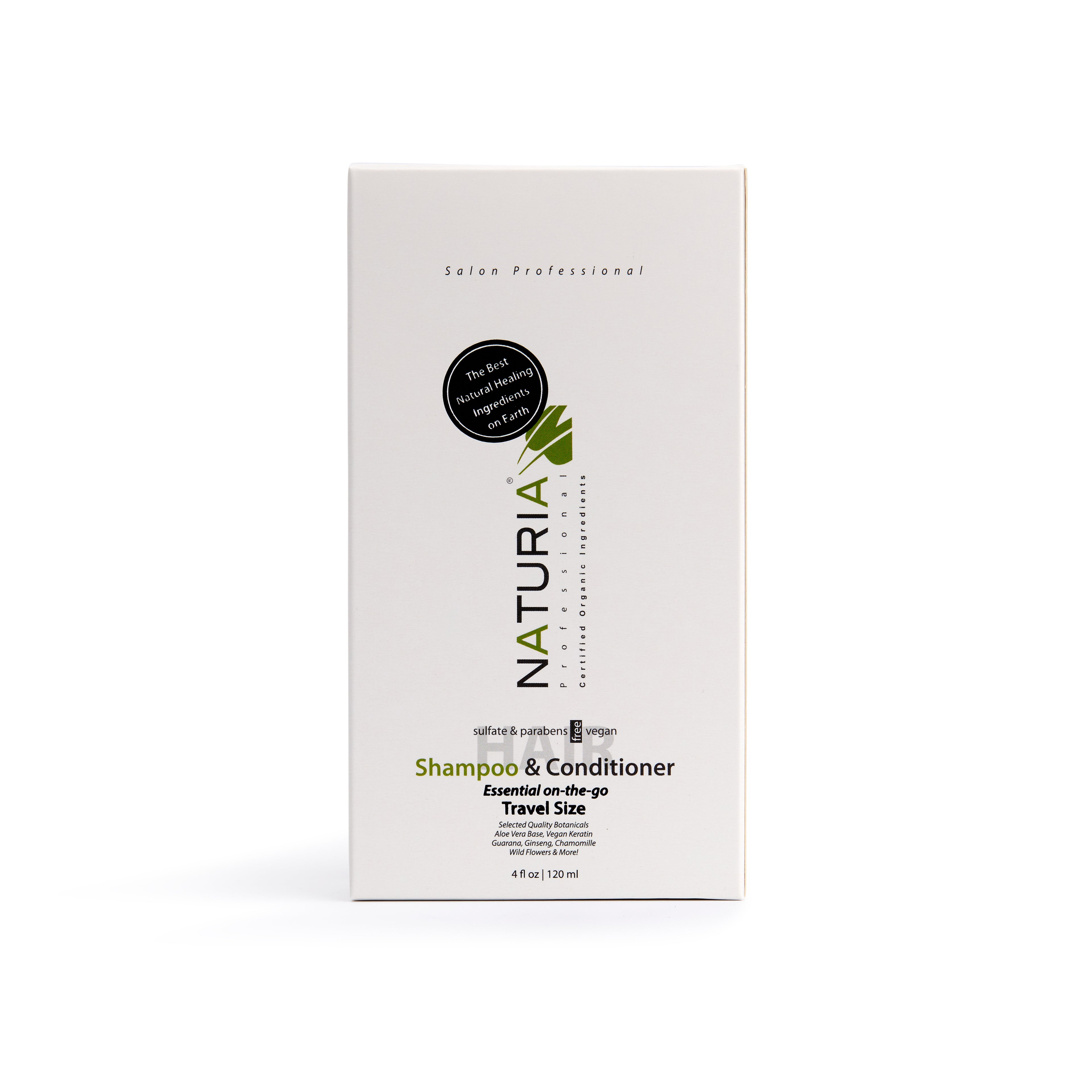 Naturia™ Professional Keratin Shampoo & Conditioner On-The-Go Luxury Travel Set 4 FL OZ