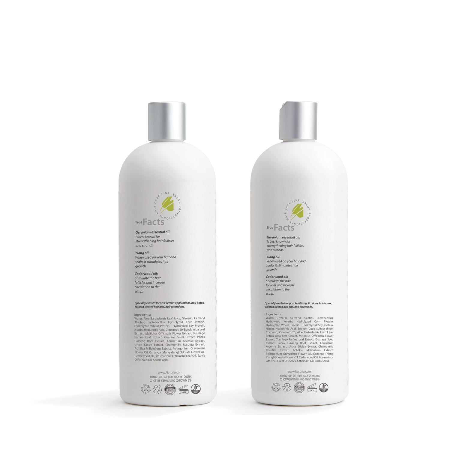Naturia™ Professional Organic Keratin Shampoo & Conditioner Combo Back-Bar Size 32 FL OZ