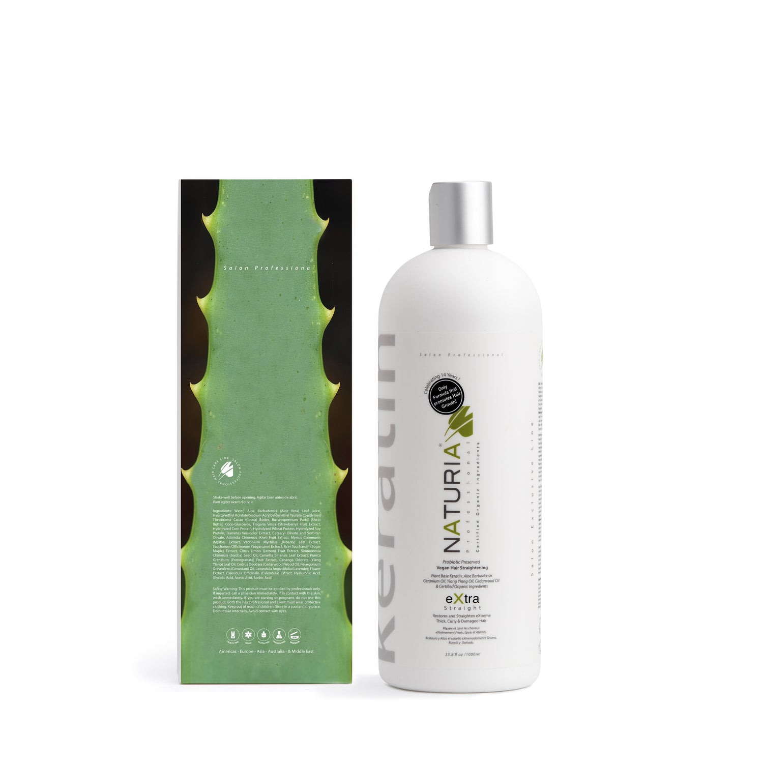 Naturia™ Professional Salon Vegan Keratin (Protein) Hair Treatment – 33.8 FL OZ