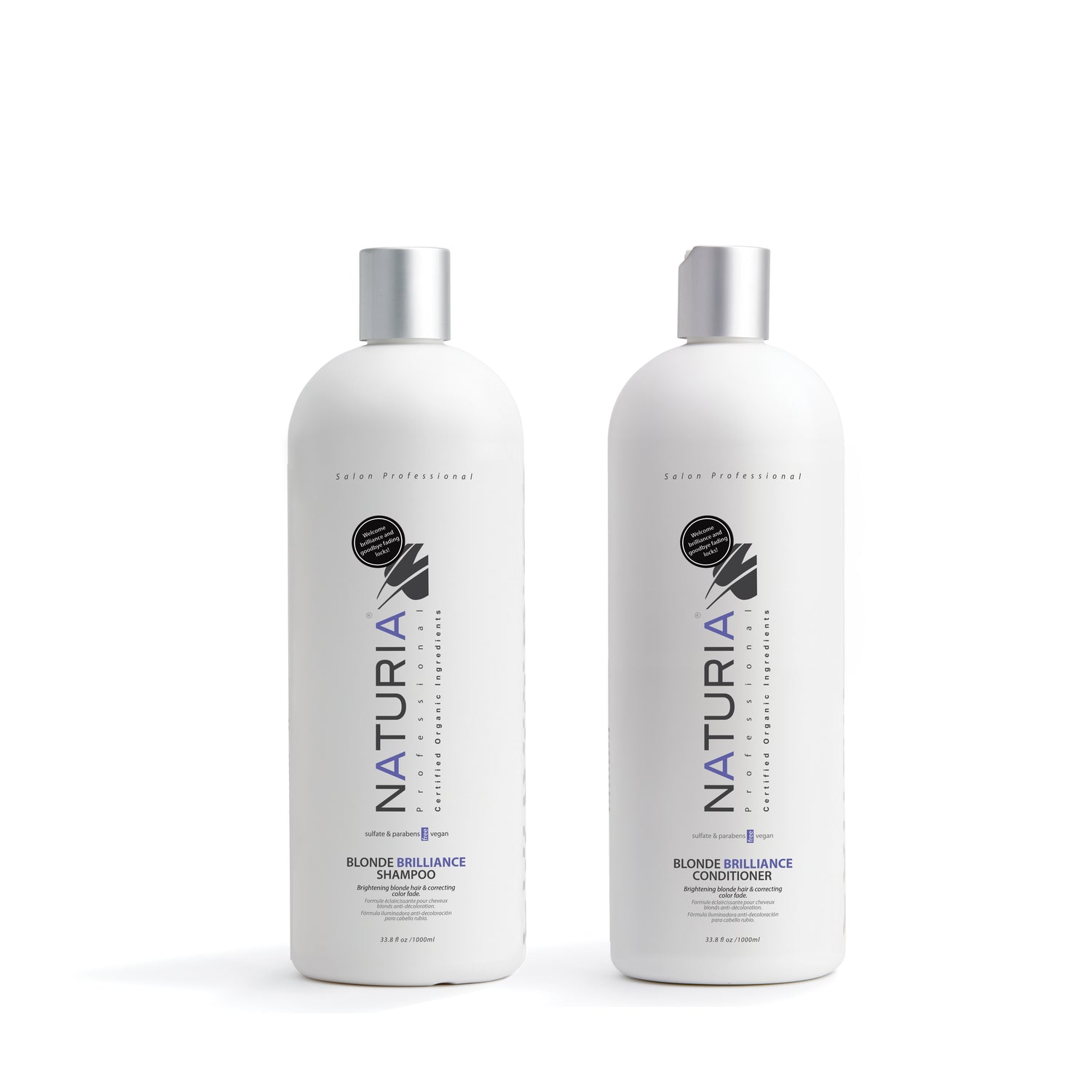 Naturia™ Professional Blonde Brilliance Shampoo & Conditioner Set – Back-Bar Size 32 FL OZ