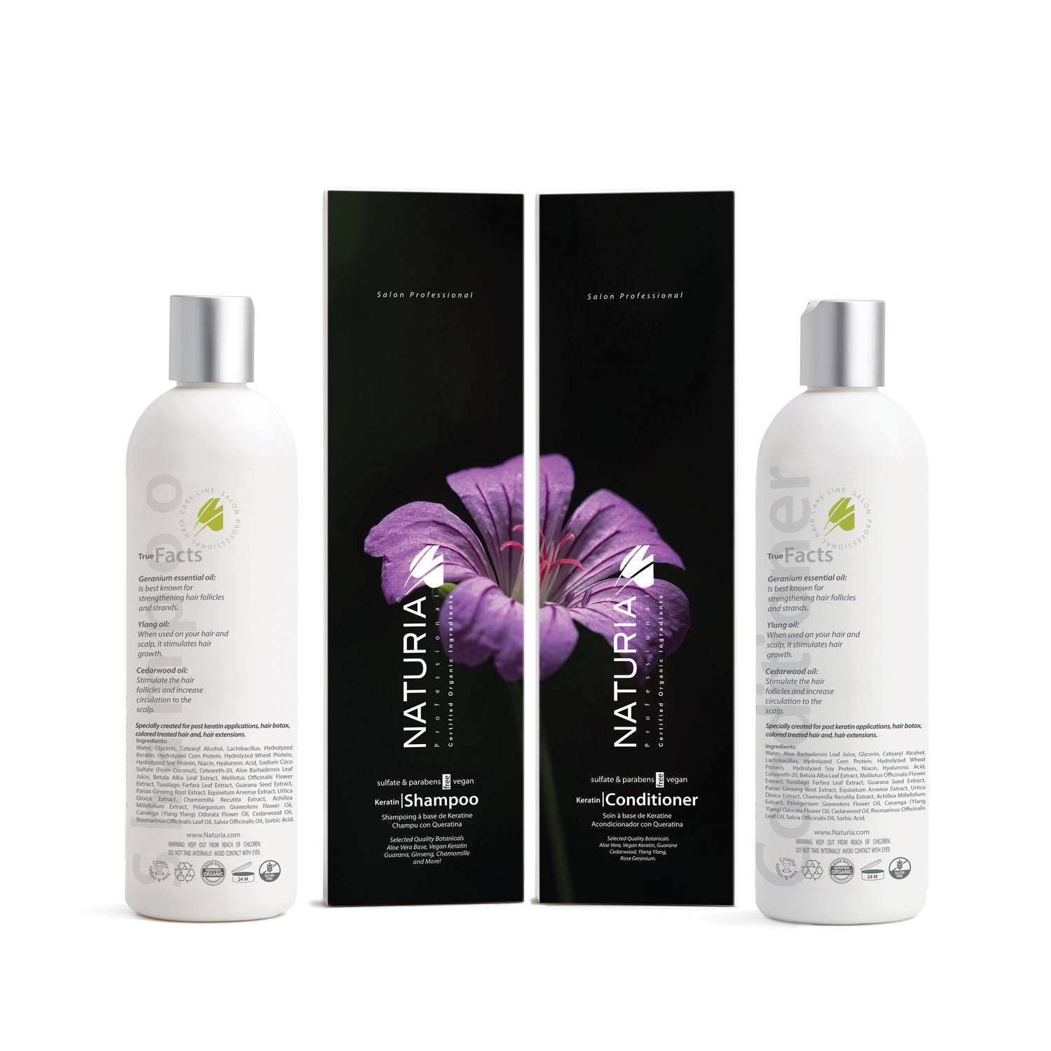 Naturia™ Professional Keratin Shampoo & Conditioner Set Reg Size 12 FL OZ