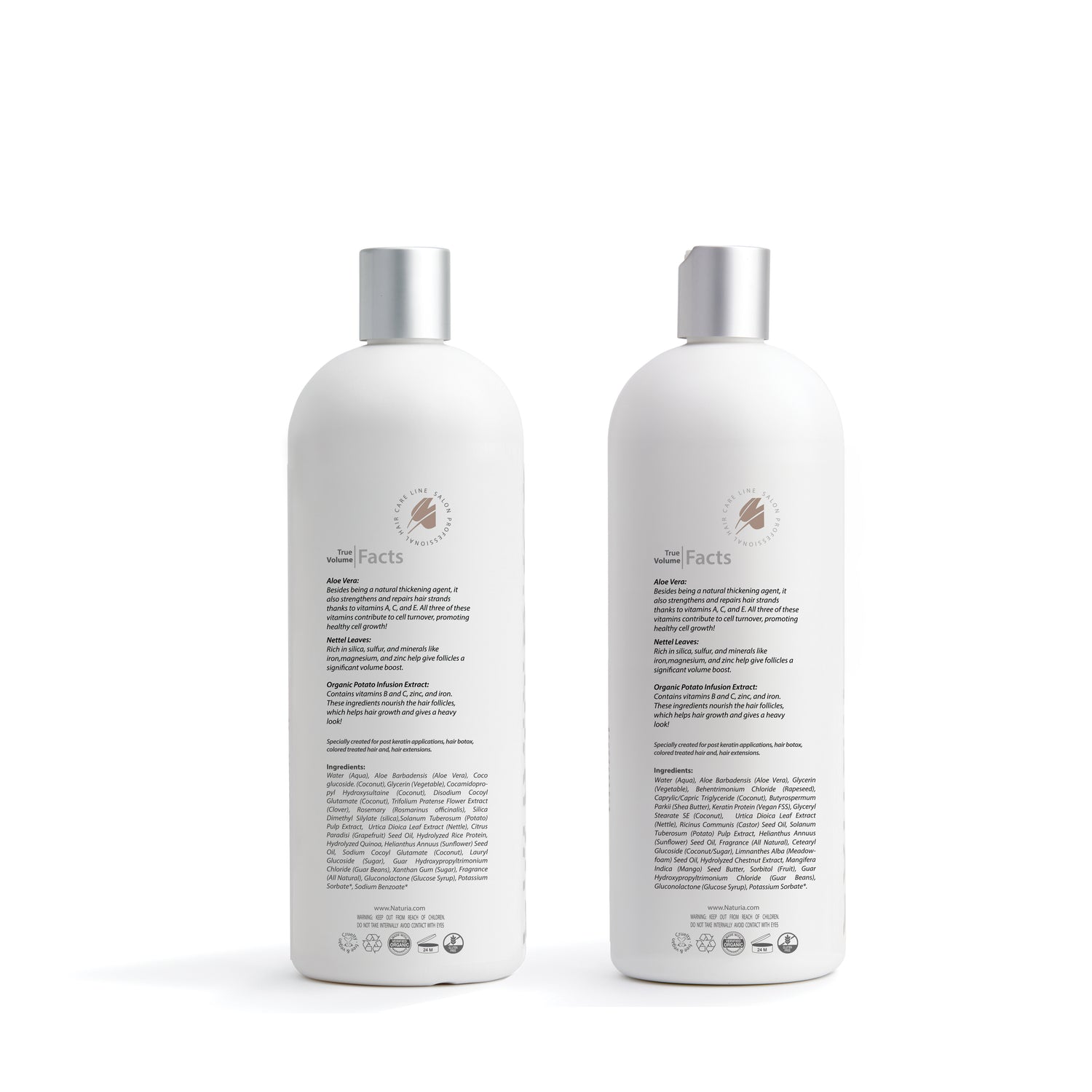 Naturia™ Professional Massive Volumizing Keratin Shampoo & Conditioner Combo Back-Bar Size 32 FL OZ