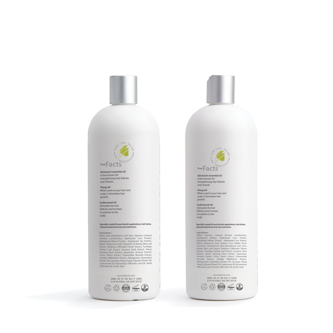 Naturia™ Professional Organic Keratin Shampoo & Conditioner Combo Back-Bar Size 32 FL OZ