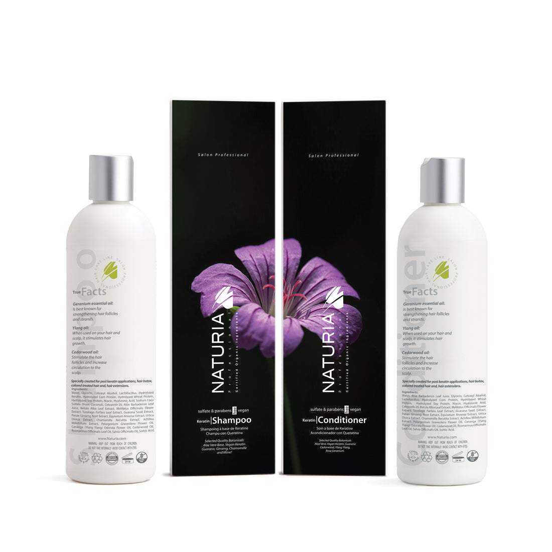 Naturia™ Professional Keratin Shampoo & Conditioner Set Reg Size 12 FL OZ