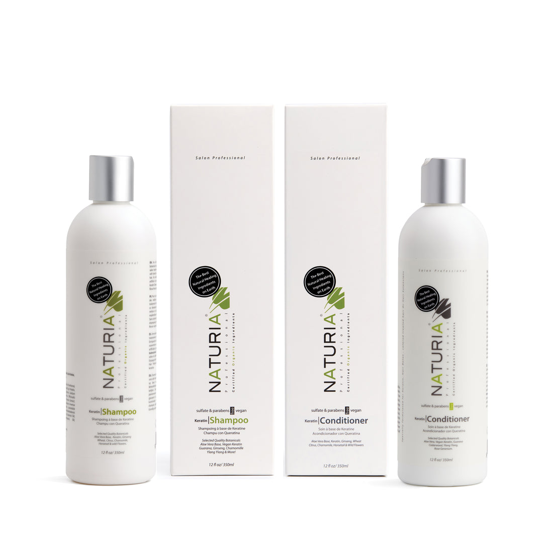 Naturia™ Professional Keratin Shampoo & Conditioner Set Reg Size 12 FL OZ